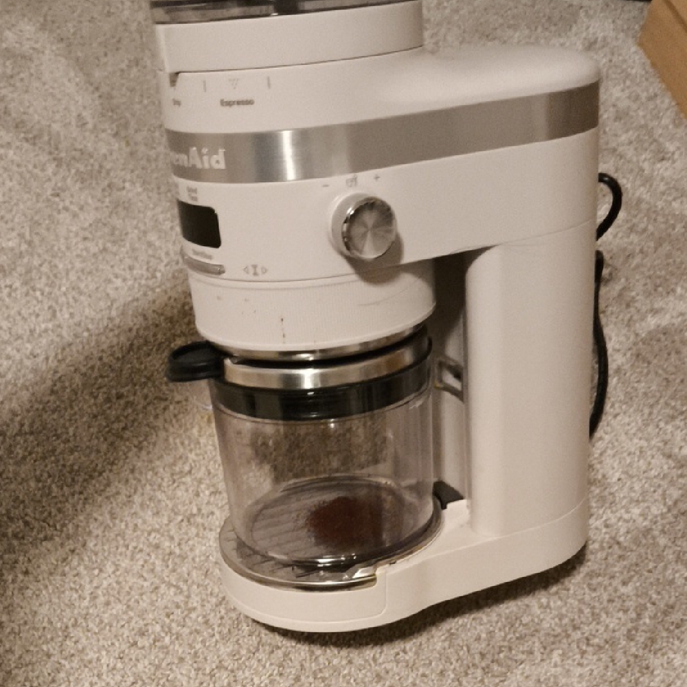 KitchenAid Coffee Grinder in Cream and Silver - Picture 6 of 7